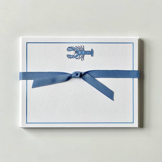 Lobster, Blue - Flat Note Cards