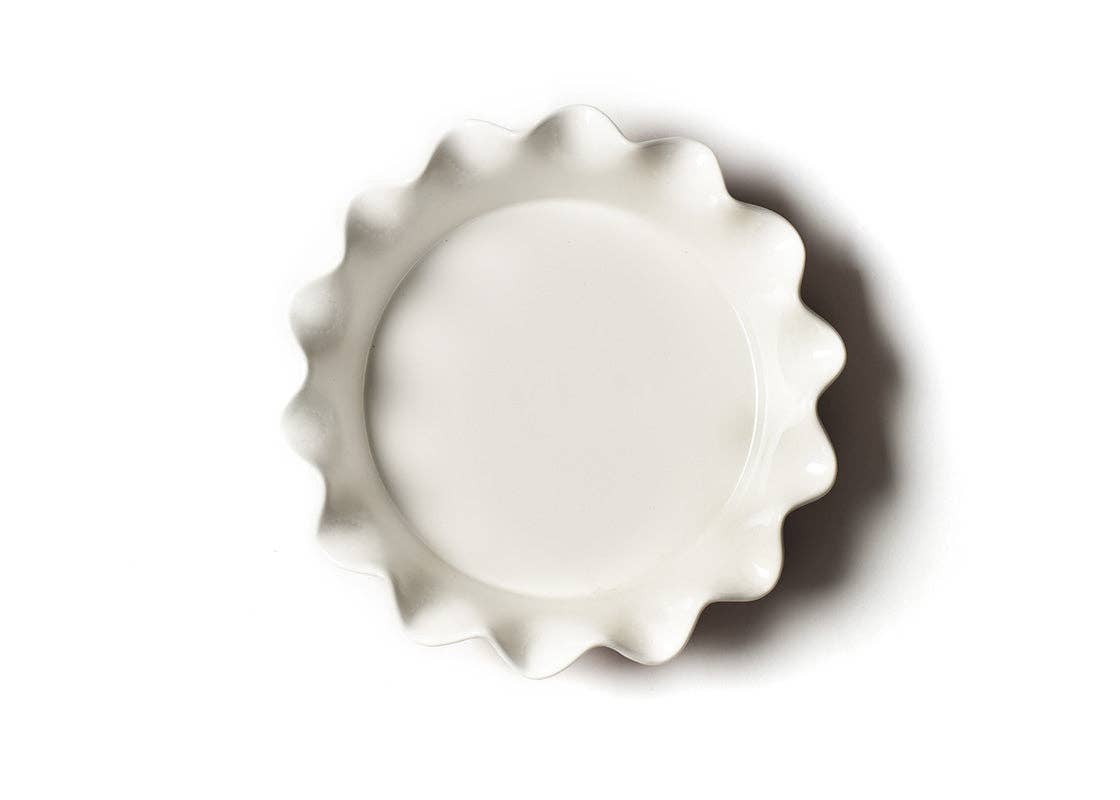 Red Stripe 9 Ruffle Pie Dish