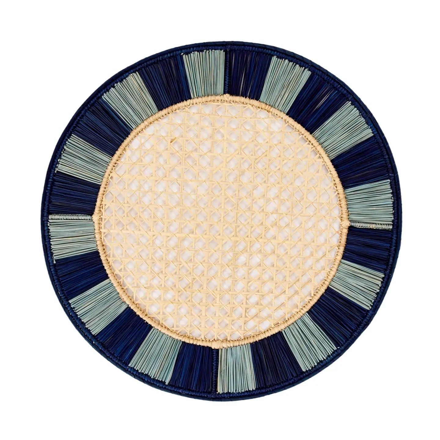 Twist Placemat in Navy & Sky Blue (Set of 4)