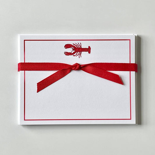 Lobster, Red - Flat Note Cards