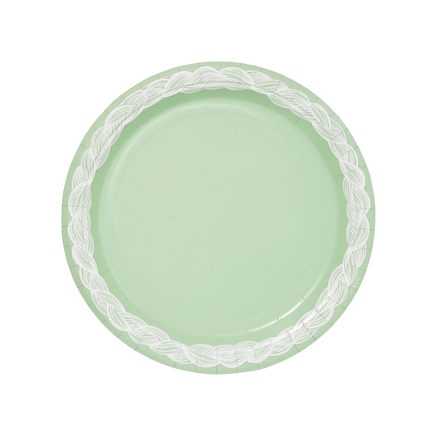 Needlepoint Jasperware Inspired Dinner Paper Plates Pk of 8: Green