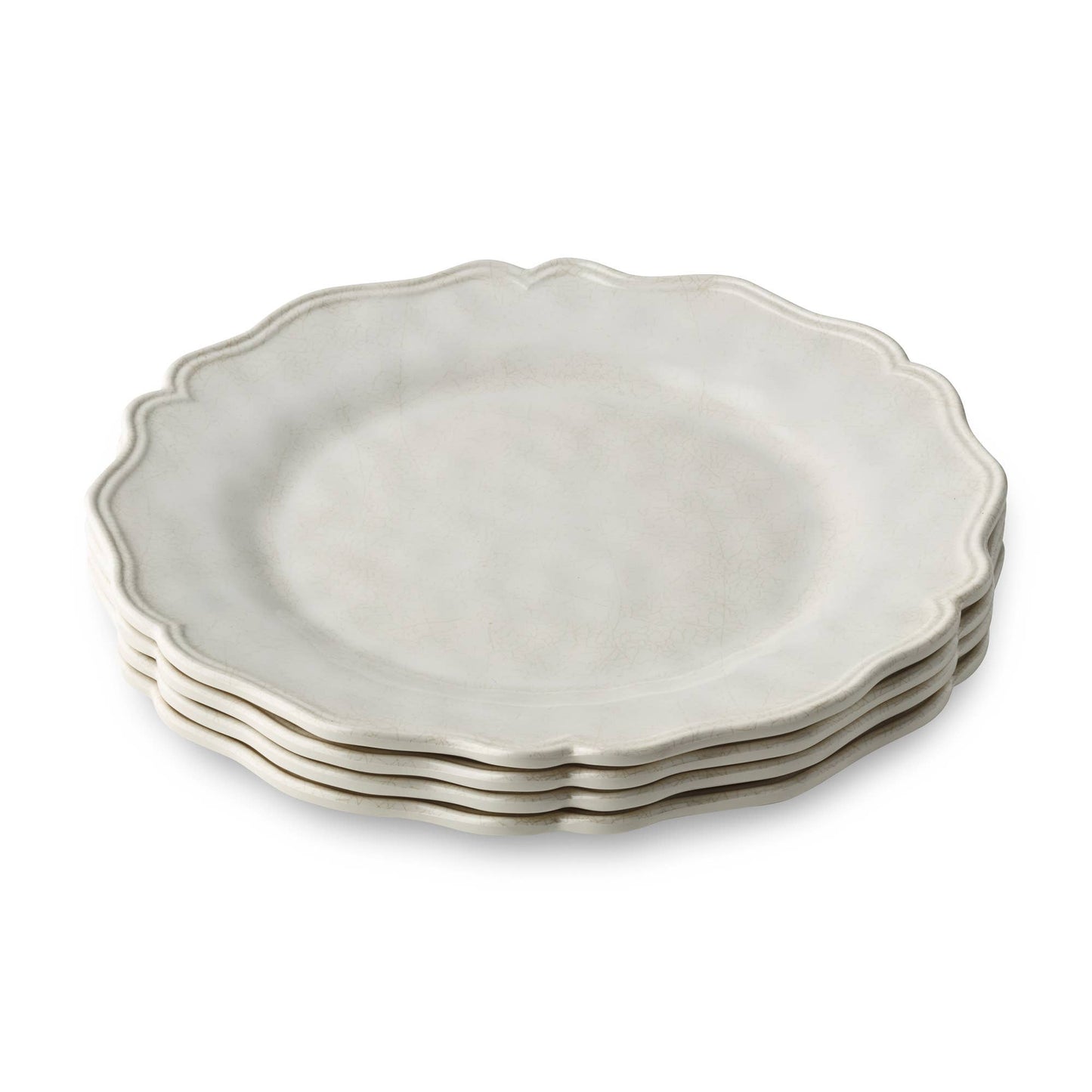 Isabella Cream Melamine Salad Plate - Set of 4