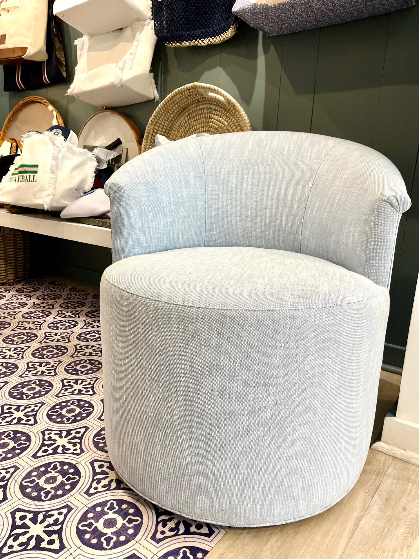 Ashby Swivel Chair With Upholstered Base - Bristol