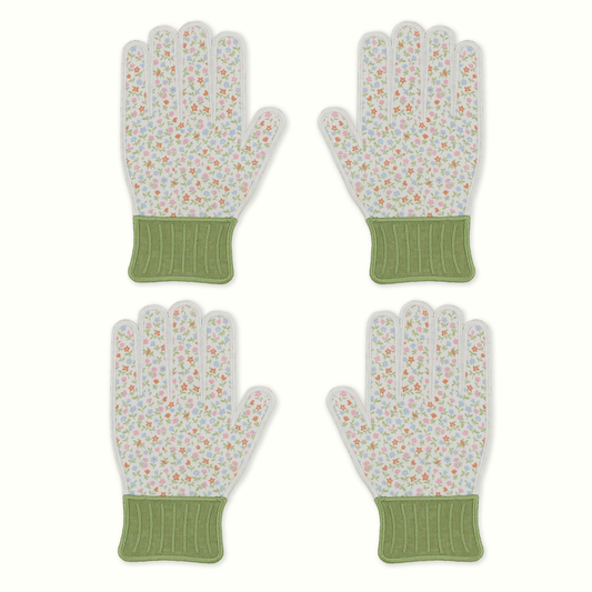 Garden Glove Linen Cocktail Napkins - Set of 4