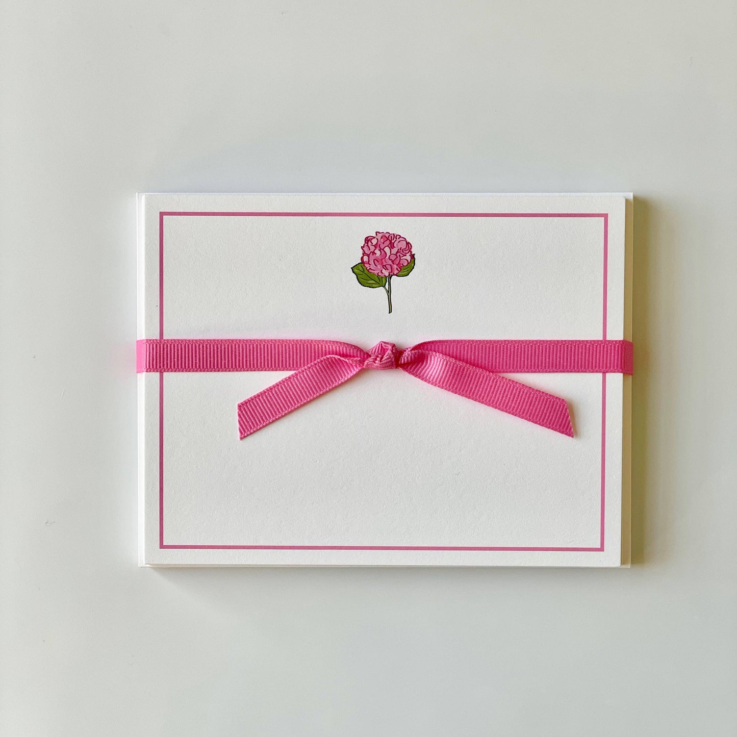 Hydrangea, Pink - Flat Note Cards