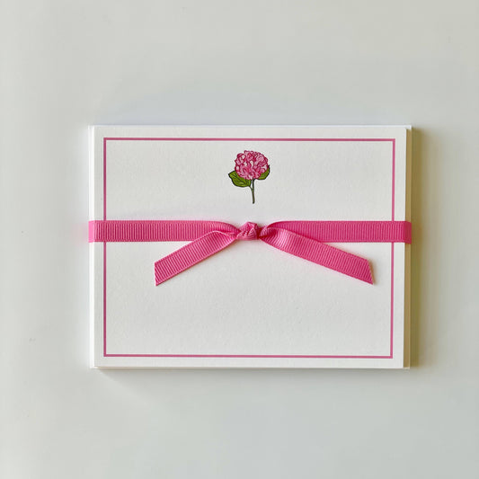 Hydrangea, Pink - Flat Note Cards