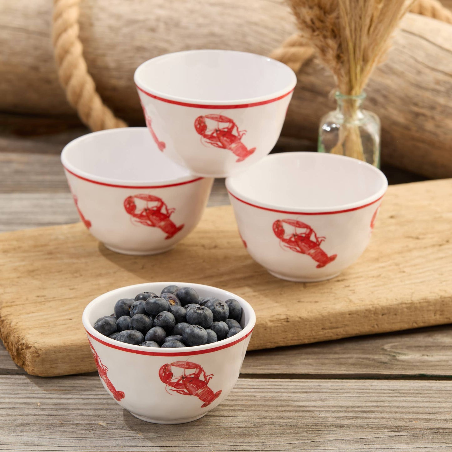 Beach House Lobster Dipping Bowls - Set of 4