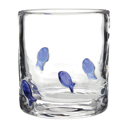 DOF Icon Glass - Fish: 16 oz, 4" h