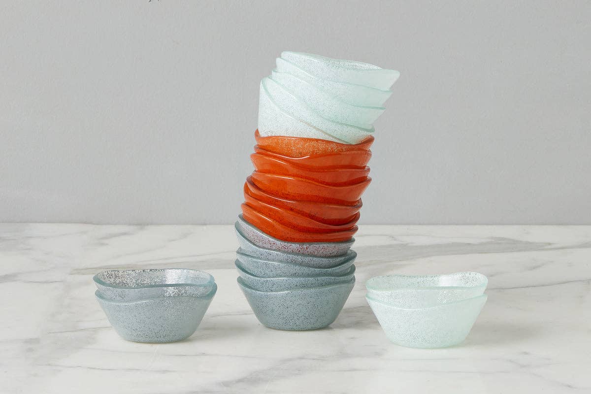 Glass Mini Dipping Bowl, Grey