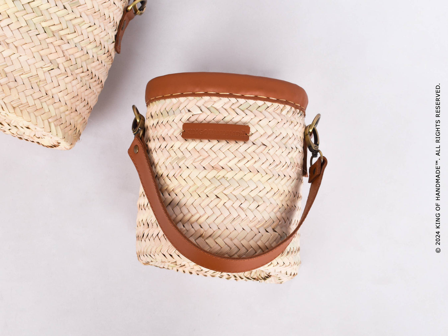 Leather Bucket Bag - Stylish Summer Purse and Handbag