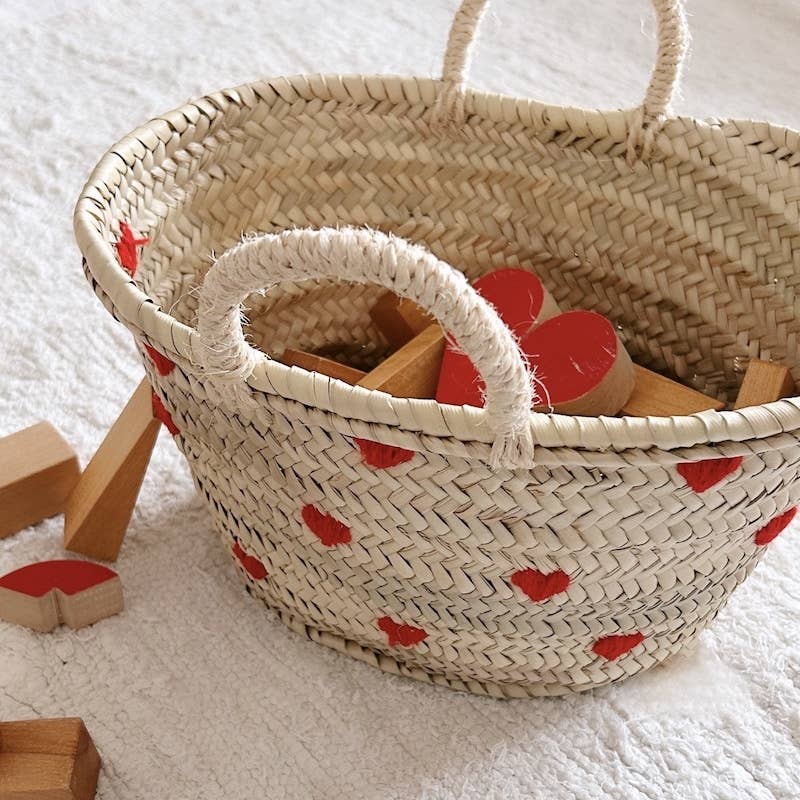 HANDMADE STRAW BASKET - Various Designs & Sizes: Lemon