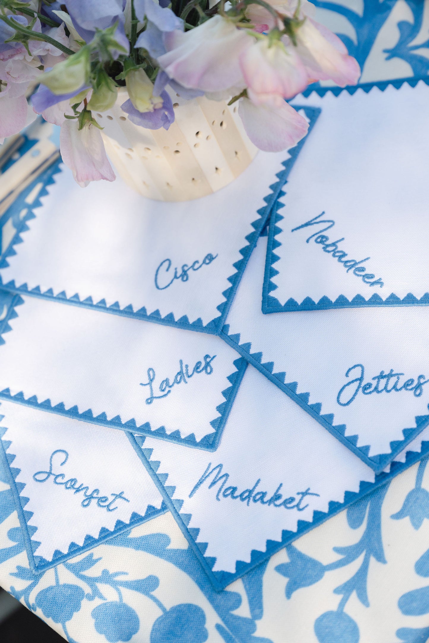 Nantucket Beach Cocktail Napkins - Set of Six
