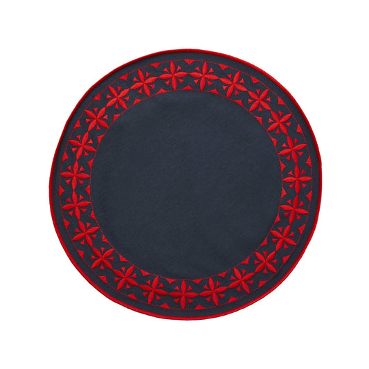 Cailini Coastal x Centre Pointe Coatue Placemats - Set of 2  in Midnight Blue & Poppy
