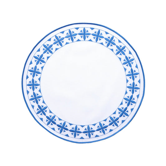 Cailini Coastal x Centre Pointe Coatue Placemats - Set of 2 in Provence Blue & White