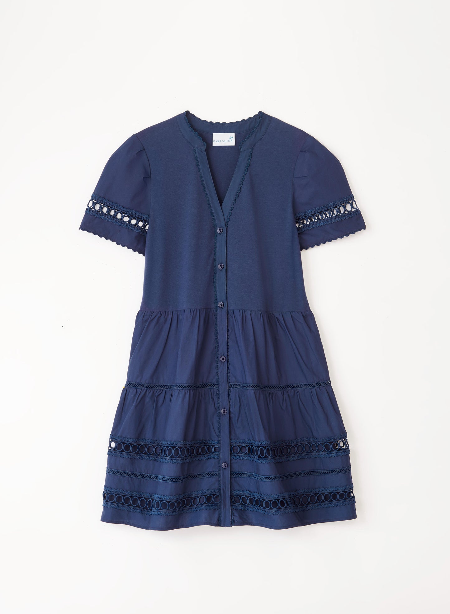 Eleni Mini Dress-Midnight Blue