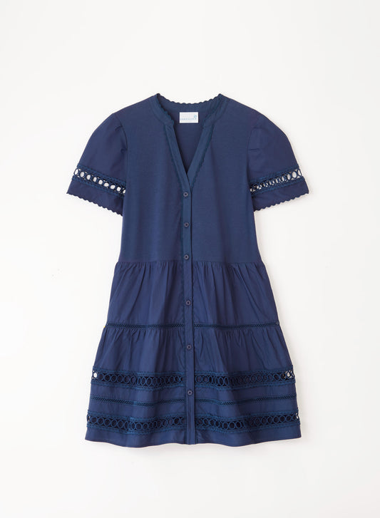Eleni Mini Dress-Midnight Blue