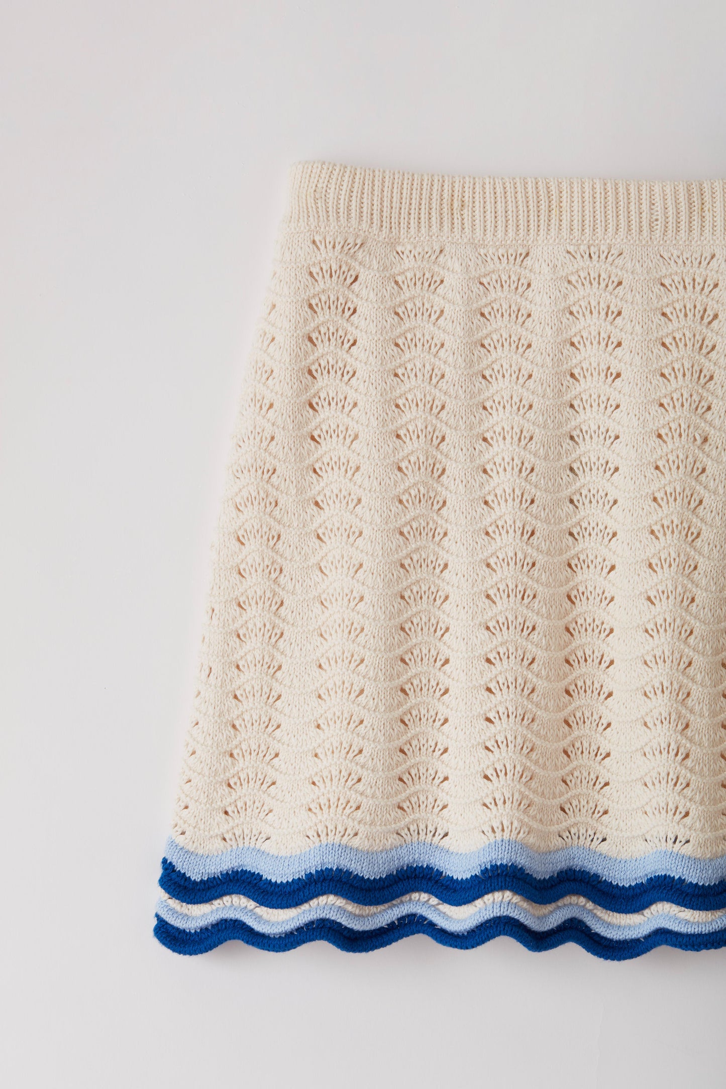 Lyra Mini Skirt-Indigo Wave/Ivory