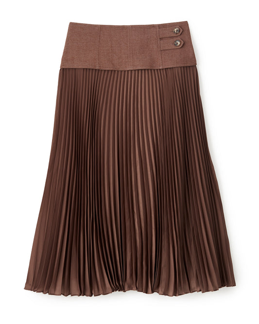 Estelle Pleated Skirt-Mocha