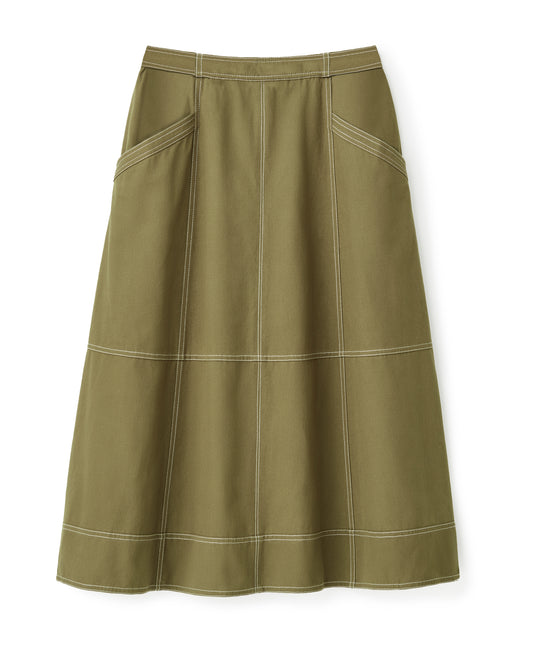 Alice Midi Skirt-Military Green
