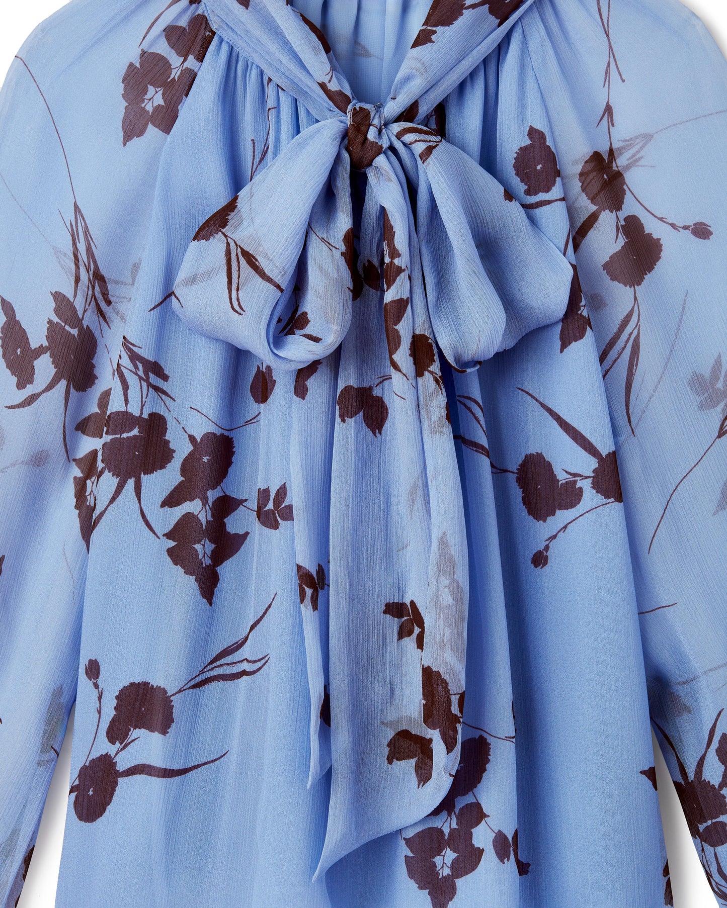 Alma Long Sleeve Blouse-Upstate Floral In Blue Mist
