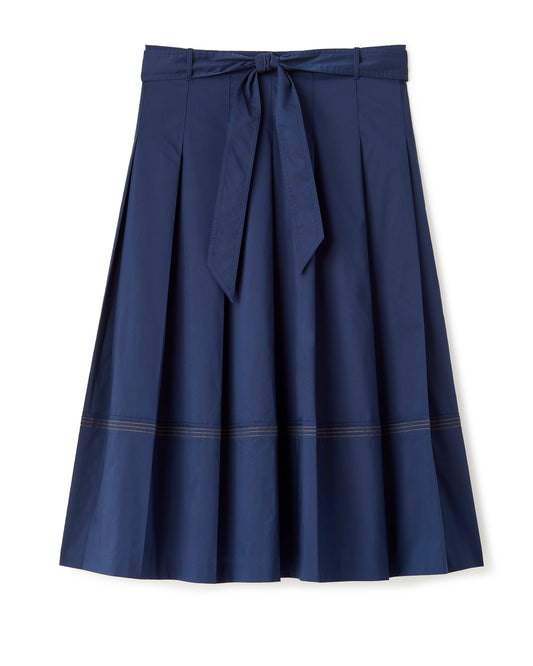 Hayden Midi Skirt-Midnight Blue