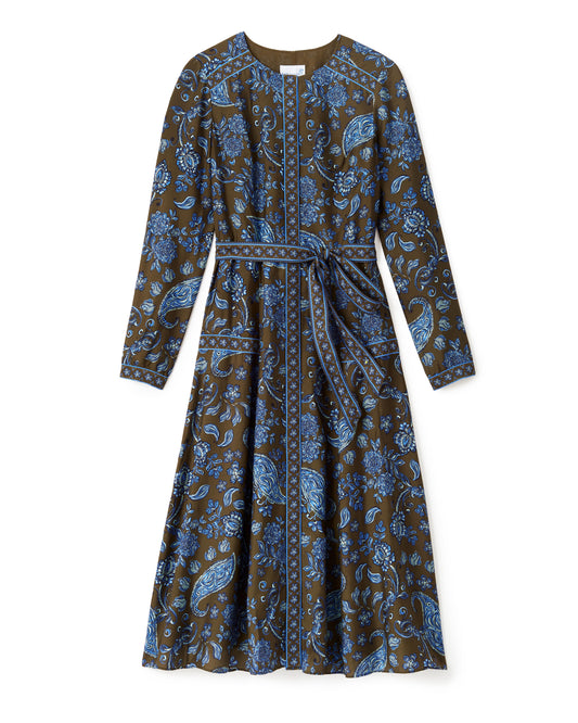 Helene Midi Dress-Cedar Hill Paisley