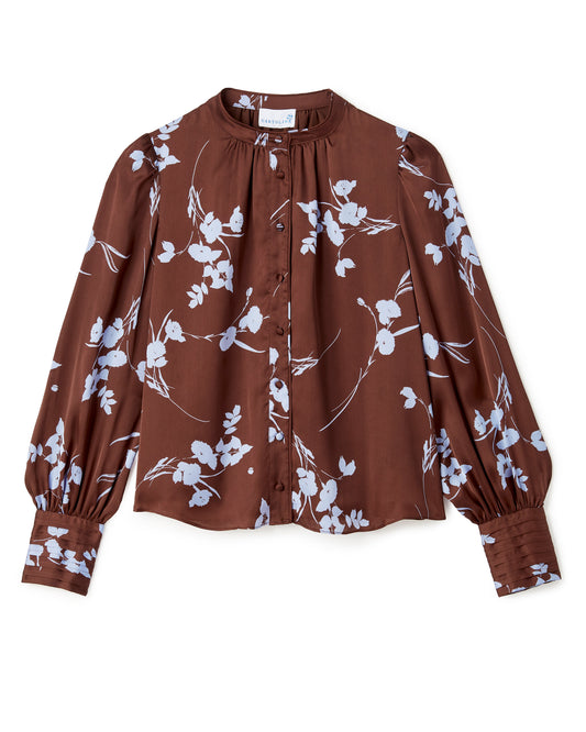 Victoria Long Sleeve Top-Upstate Floral Espresso