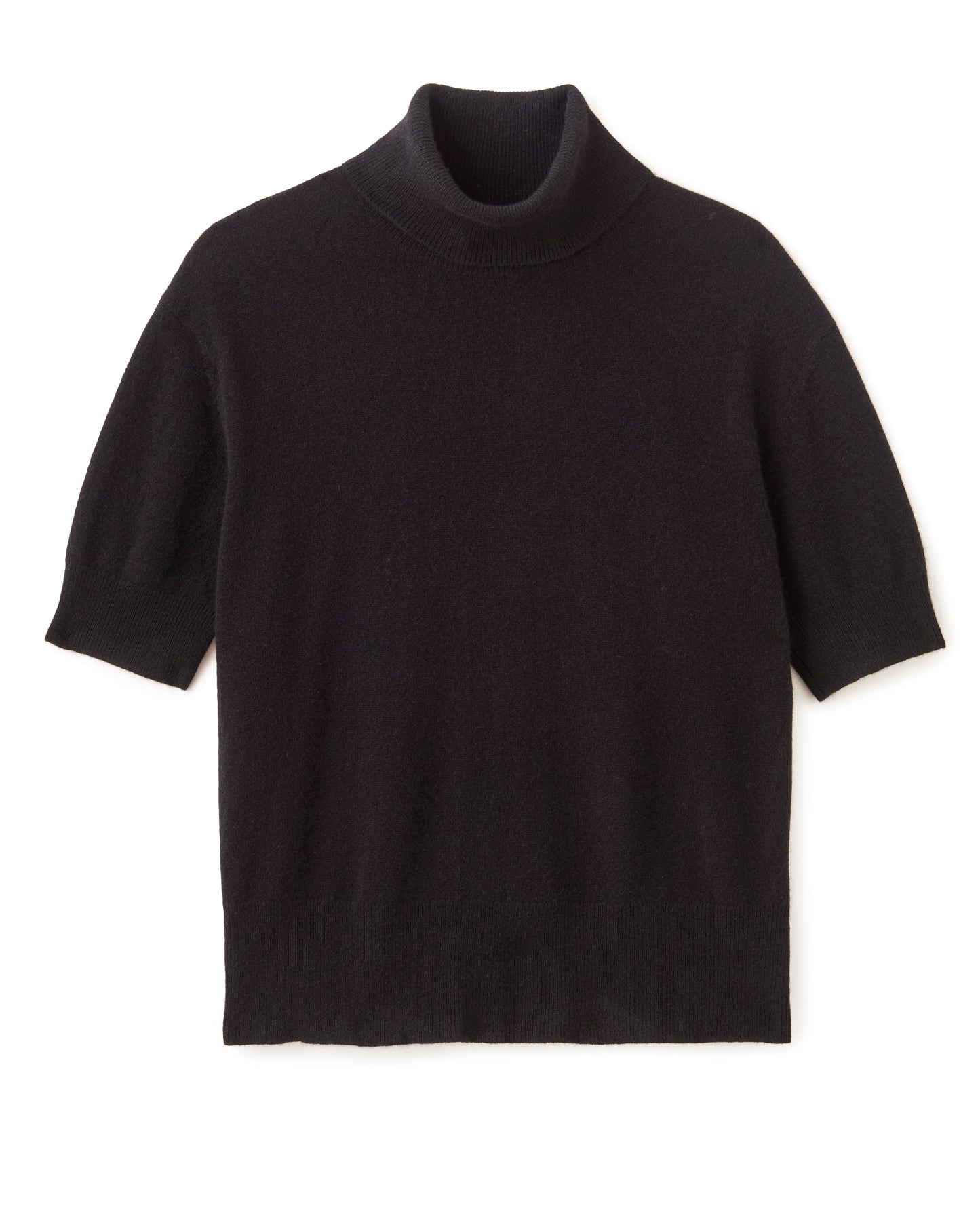 Belle Short Sleeve Turtleneck-Noir