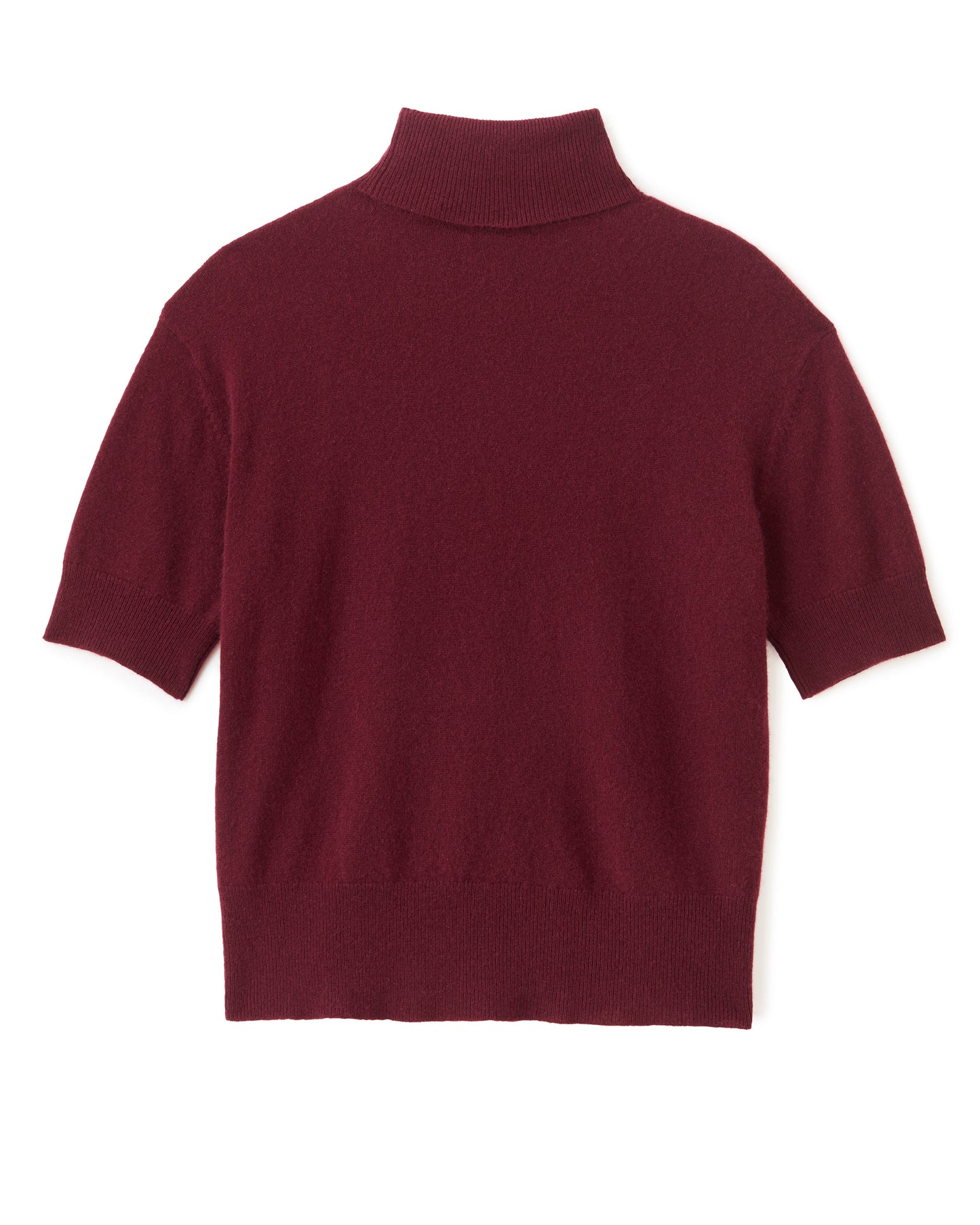Belle Short Sleeve Turtleneck-Wine