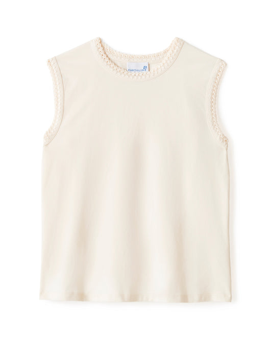 Logan Tank-Ecru