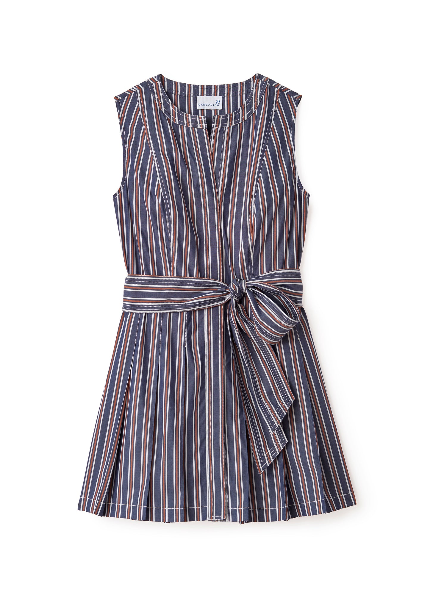 Hadley Romper-Cartolina Navy Stripe
