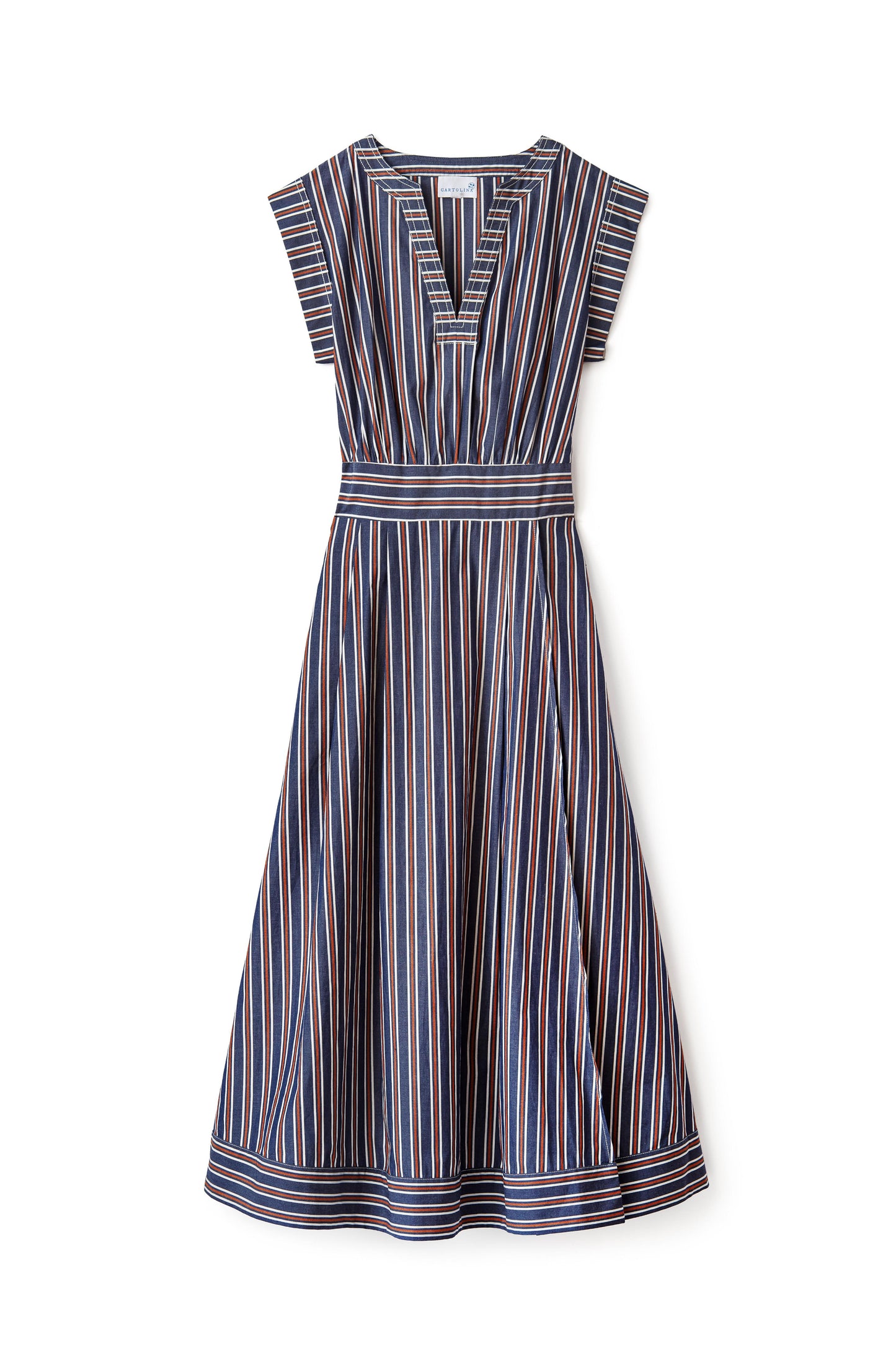 Isadora  Dress-Cartolina Navy Stripe