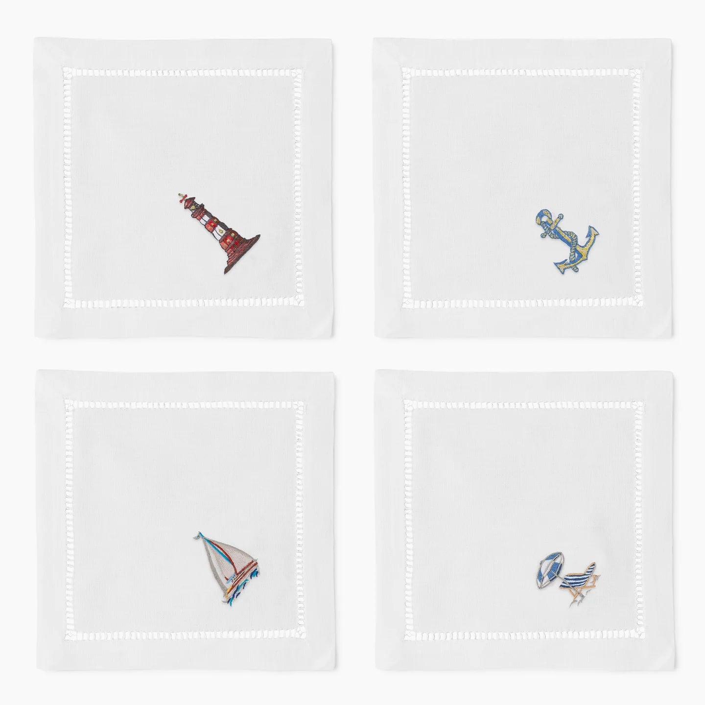 Beach Scenes Cocktail Napkins - Set of Four