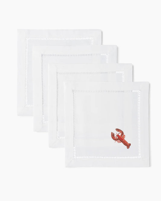 Lobster Modern Cocktail Napkins - Set of Four