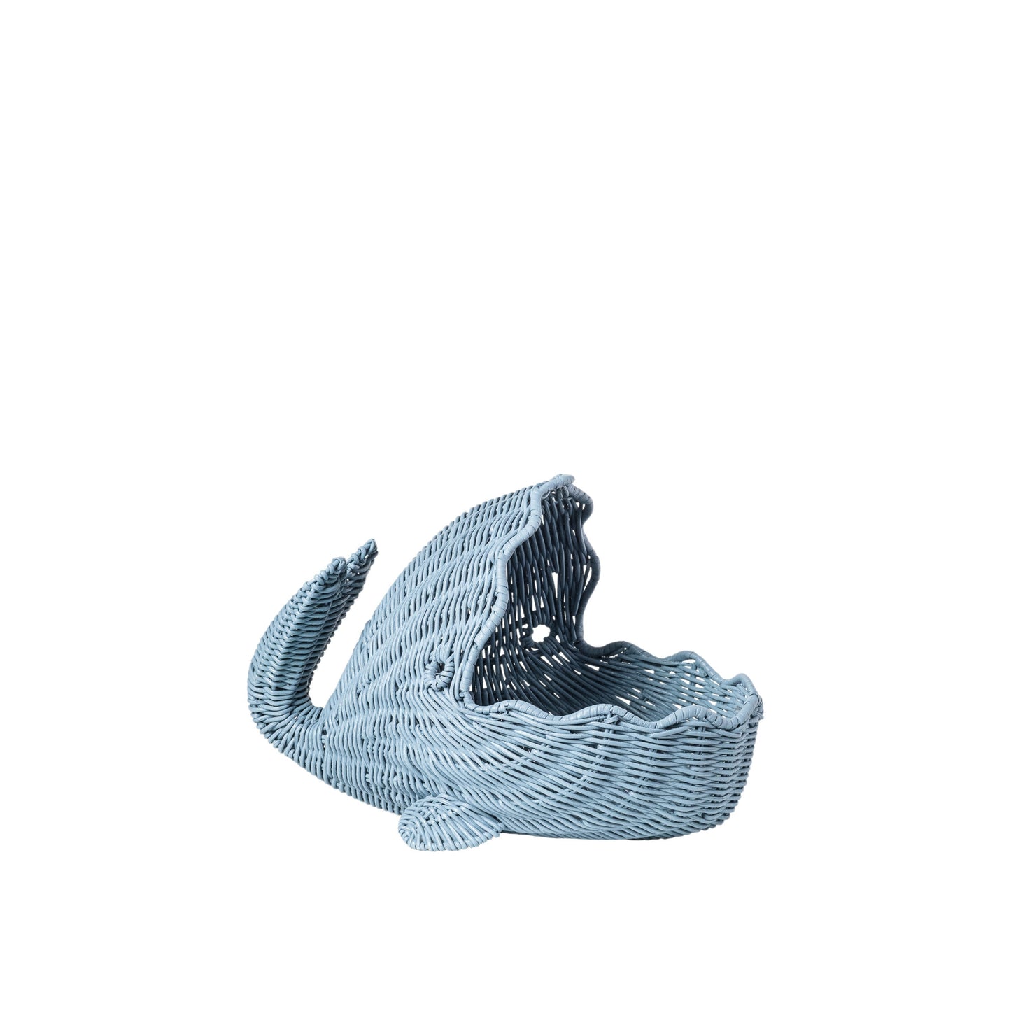 Blue Woven Whale Storage Baskets - Set of 3