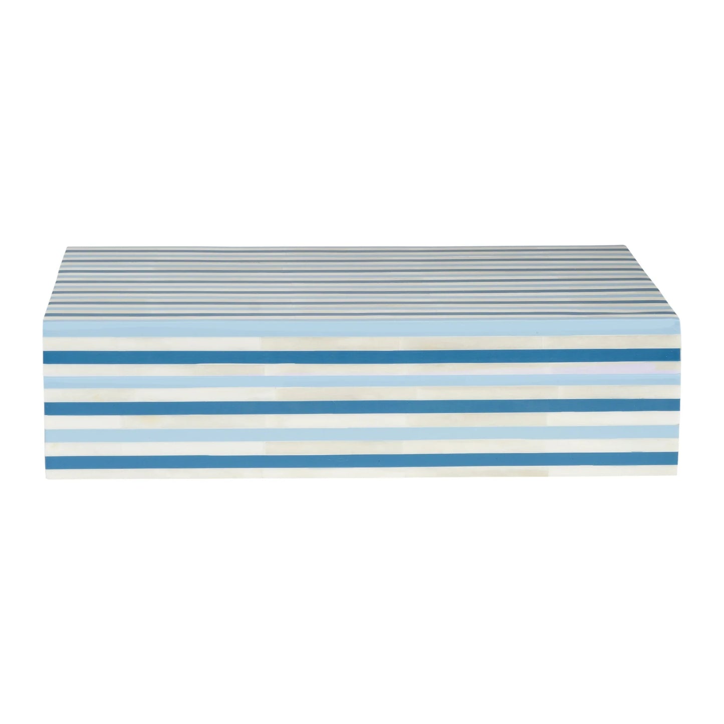 Nantucket Stripe Bone Box - Large