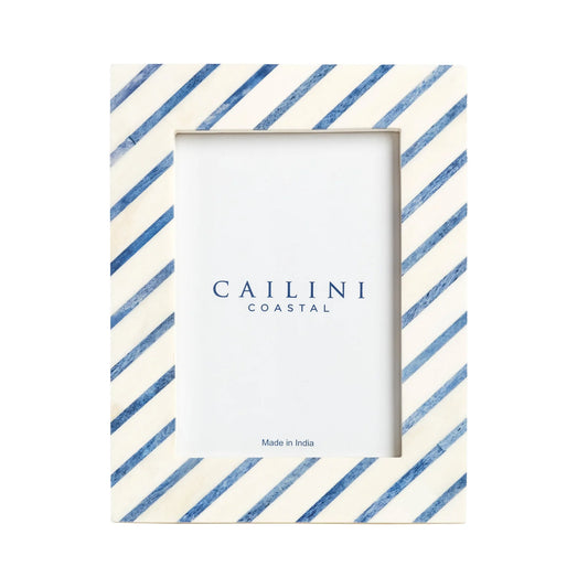 Hatteras Stripe Bone Photo Frame - 5" x 7"