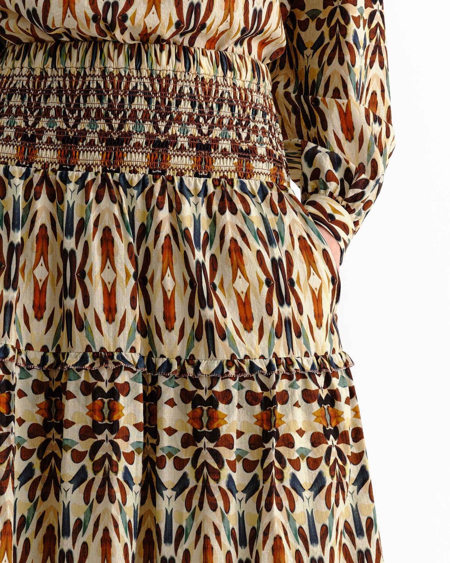 Kylie Midi Skirt-Kaleidoscope Print