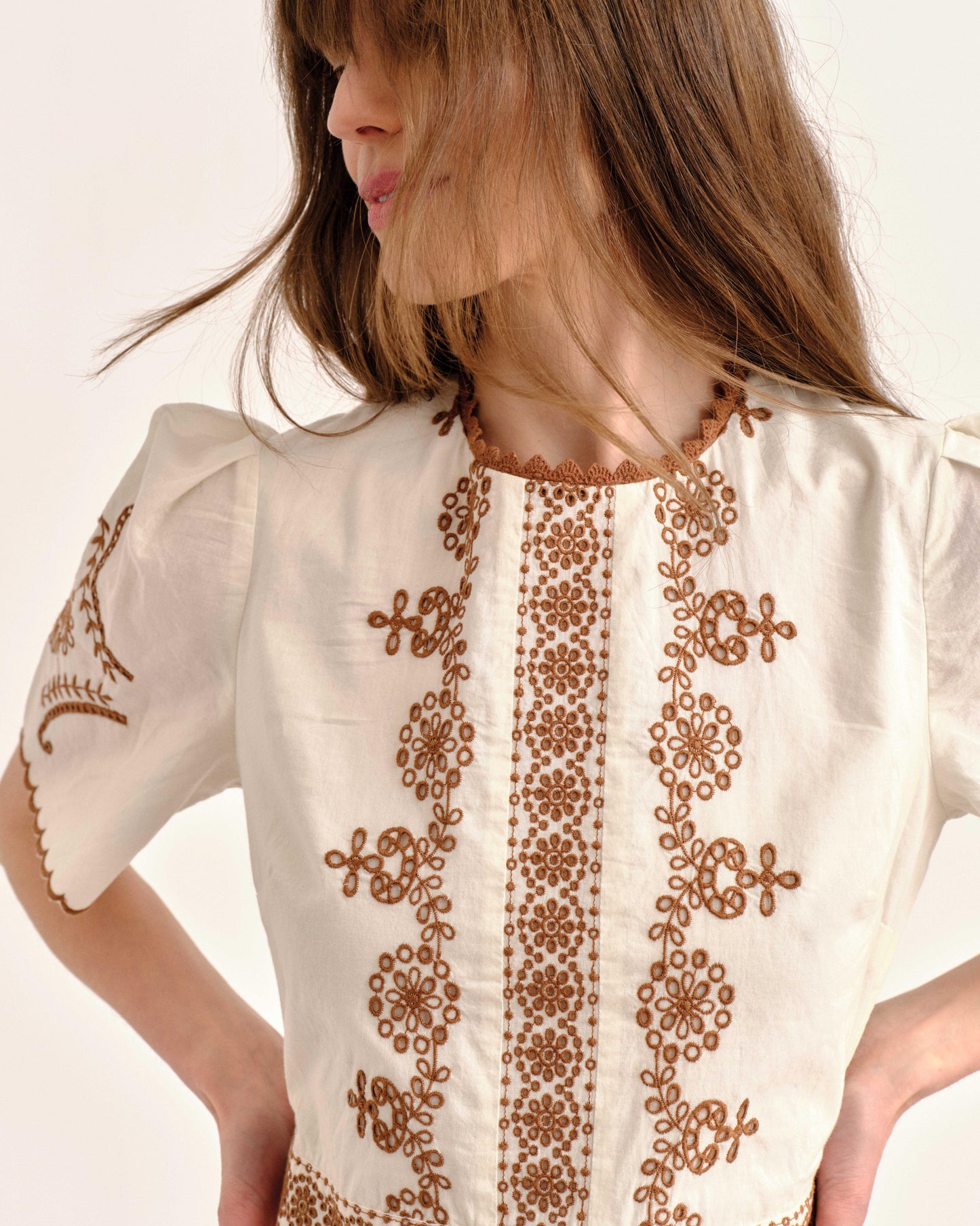 Bobbi Midi Dress-Ivory