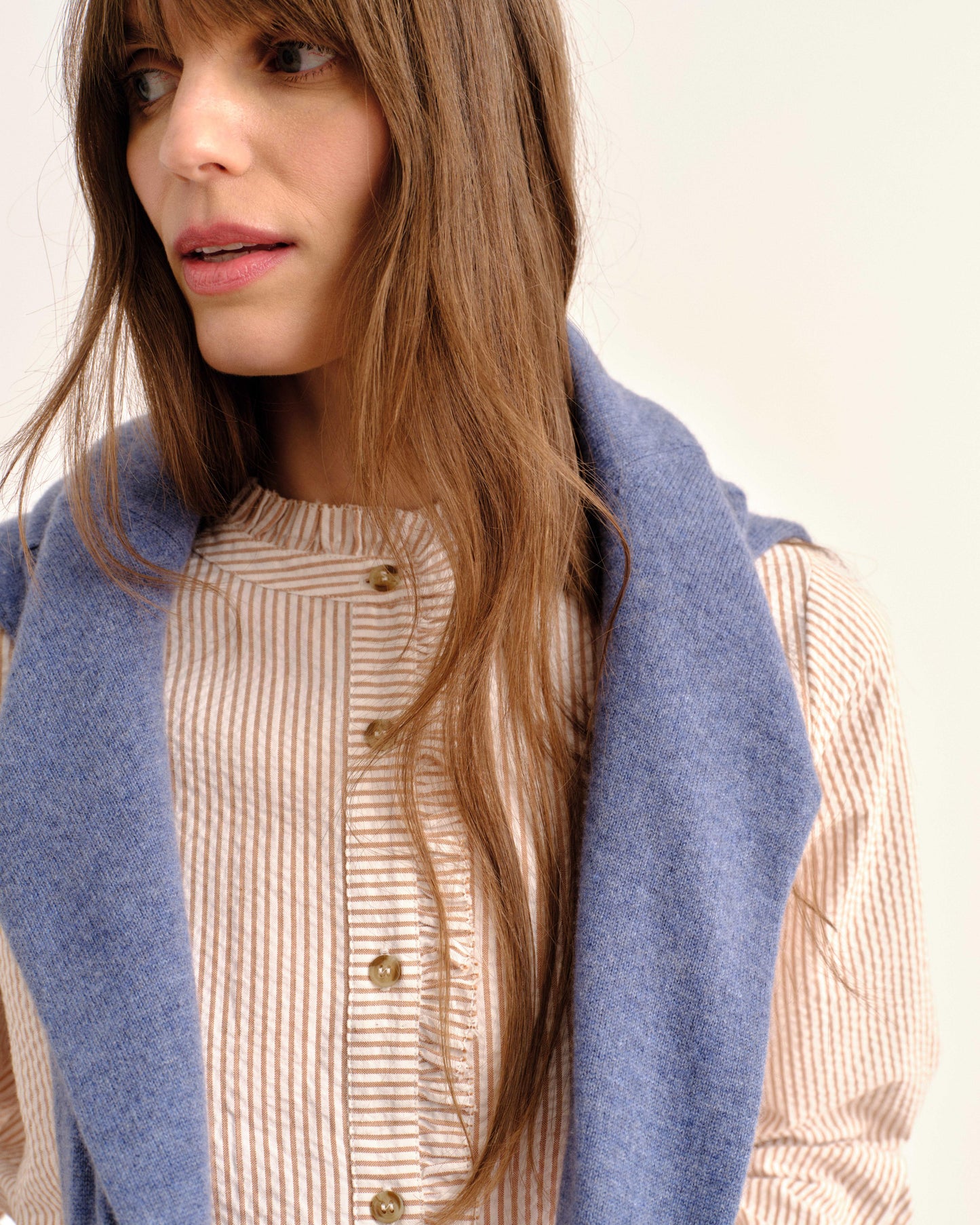 Percy Shirt-Camel Stripe