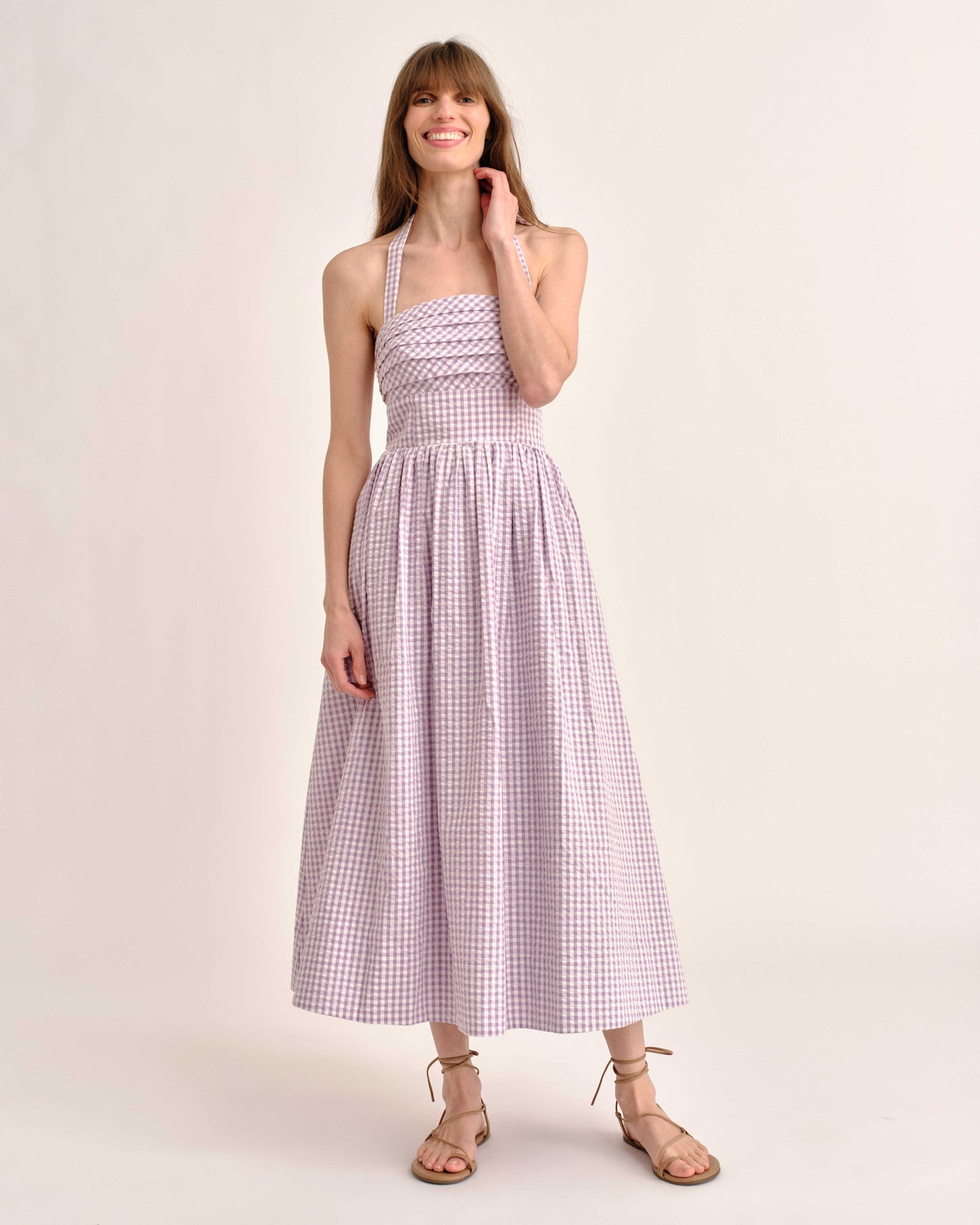 Chalmers Halter Midi Dress-Wisteria