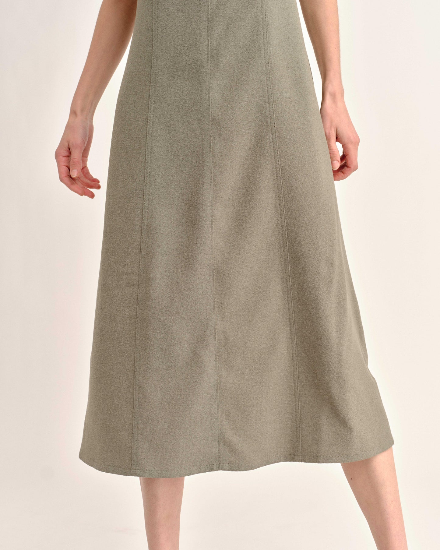 Rain Midi Dress-Moss
