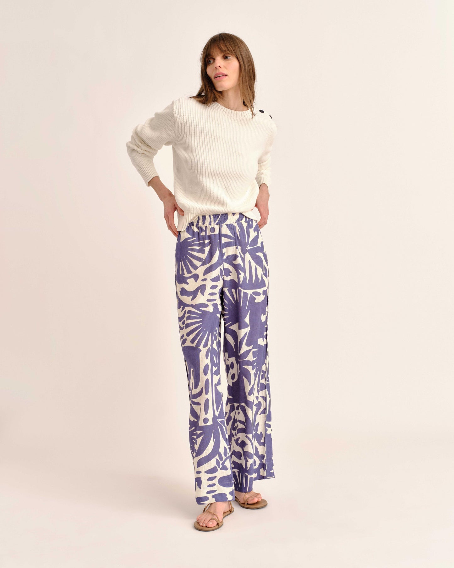 Mia Pant-Parrish Geo Print-Coastal Indigo