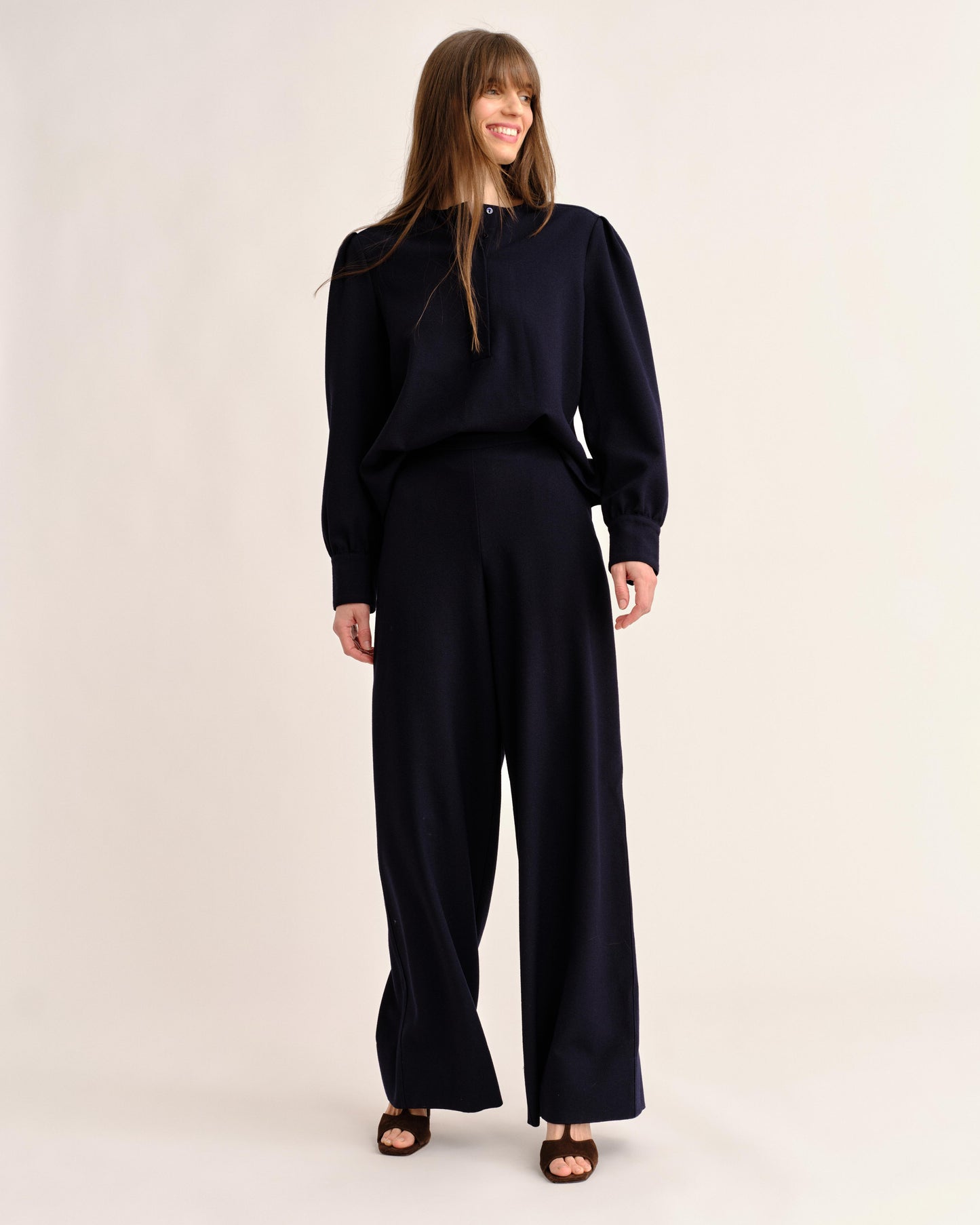 Sage Top-Dark Navy