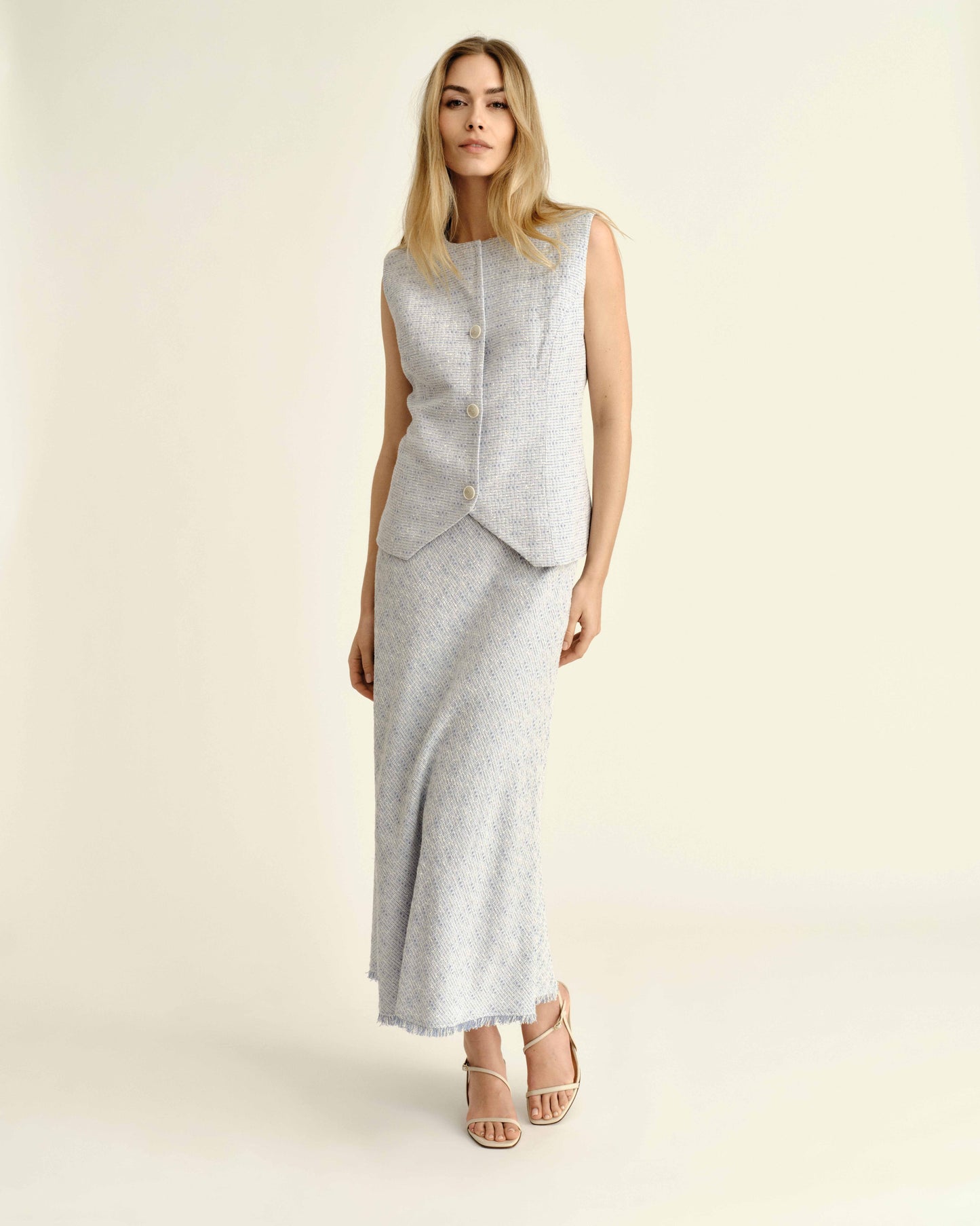 Mabel Skirt-Blue Mist