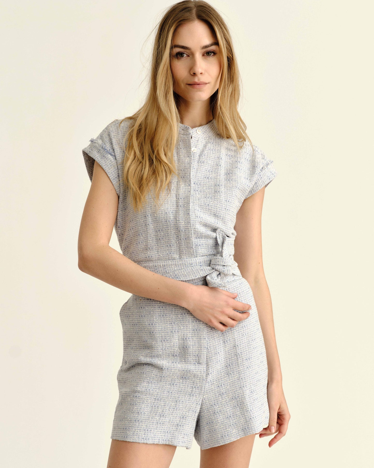 Marin Romper-Blue Mist