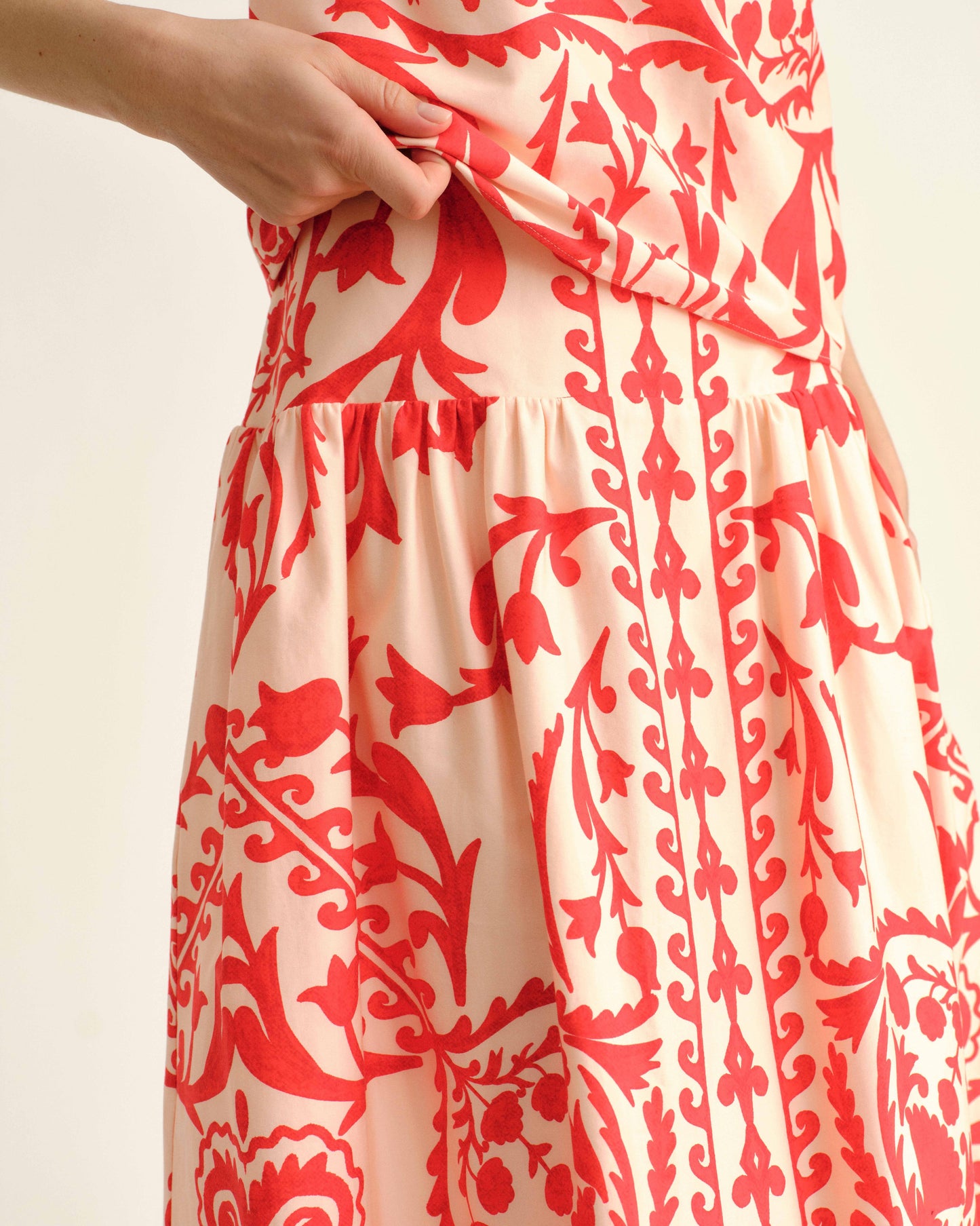 Georgia Skirt-Faraway Print-Poppy