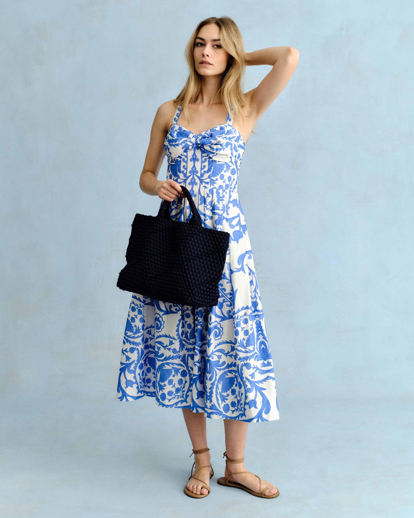 Ingrid Dress-Faraway Print-Provence Blue