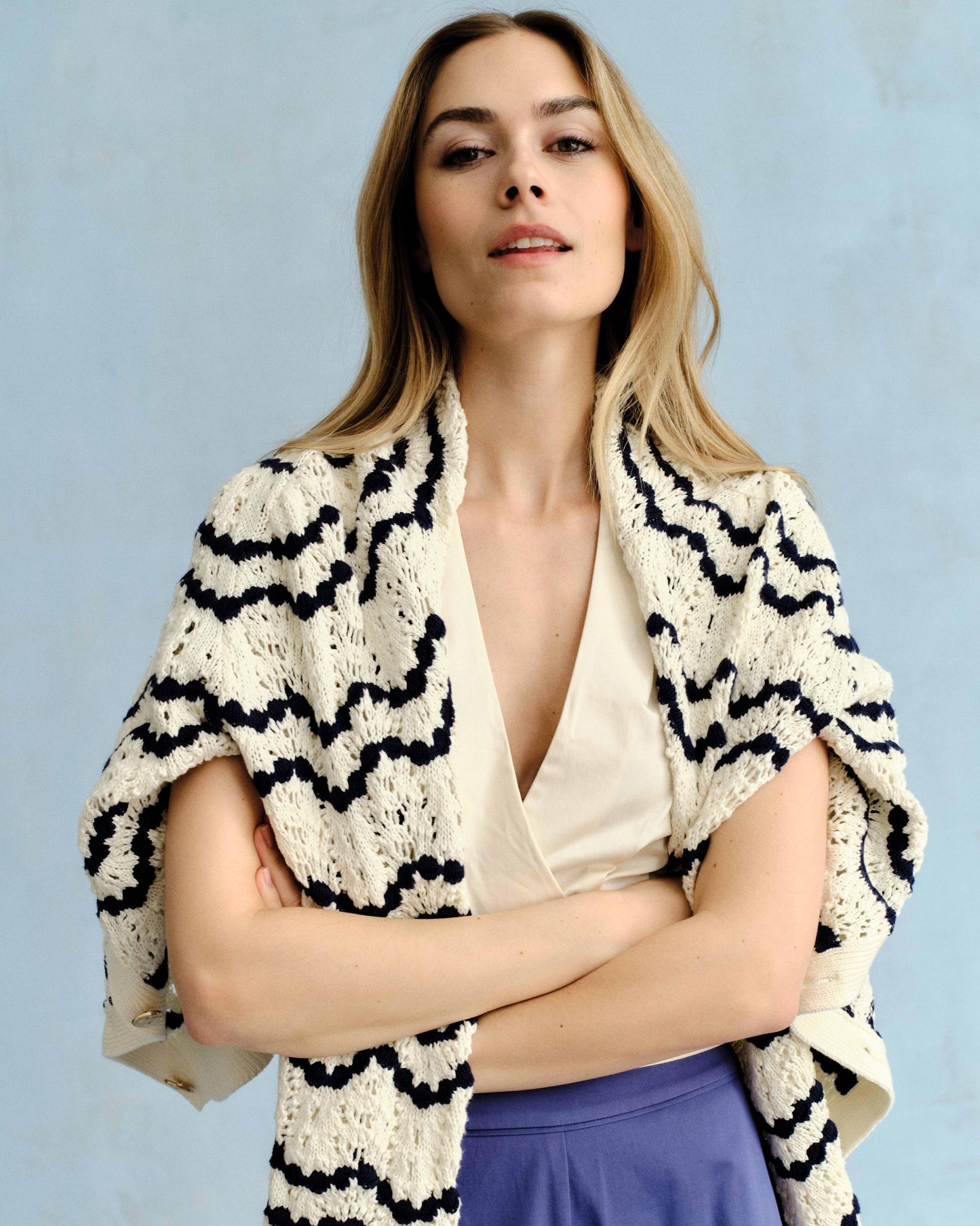 SU26 Hadwen Cardigan-Beach Wave Stripe-Natural