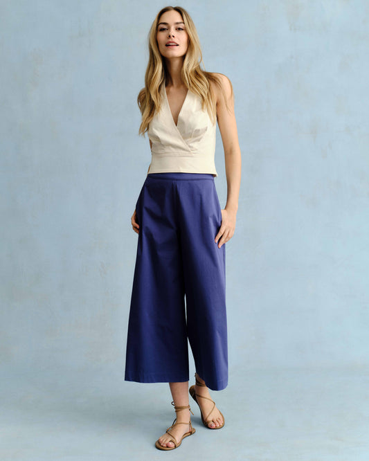 Olive Halter Top-Ivory